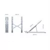 Unitek OT155SL faltbarer Laptopständer, Aluminium, Silber