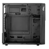 Akyga AK19BK Micro-Tower-PC-Gehäuse, Micro-ATX / Mini-ITX, USB-C + USB 3.0 + 2x USB 2.0, ohne Netzteil, schwarz