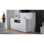 Cama Meble VIVA 150 Sideboard, weiß/weiß Hochglanz + Sonoma-Eiche