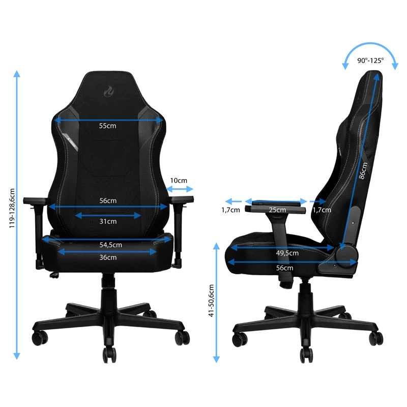 Nitro Concepts X1000 Gepolsterter Sitz Gepolsterte Rückenlehne