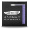 CableMod Classic Coiled CM-CKCA-CW-PW150PW-R Spiral-Tastaturkabel, USB-C auf USB-A, 150 cm, Rum Raisin