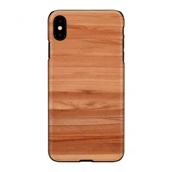 Handyhülle man and wood für iPhone X/XS — cappuccino schwarz Schutzcover