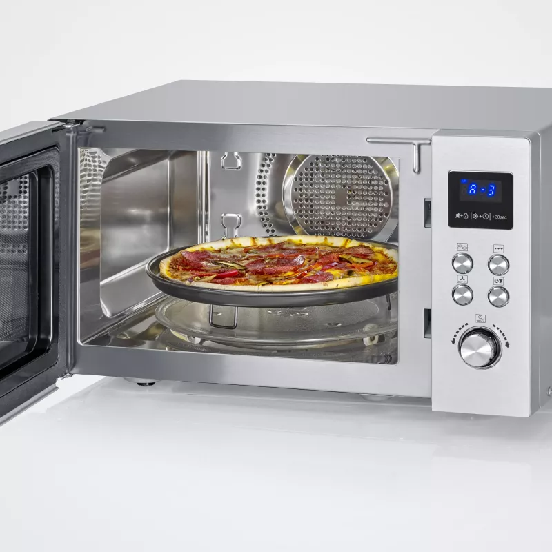 Kombi-Mikrowelle SEVERIN MW 7918, Standgerät, 25 L, 900 W, LED-Anzeige, Silber