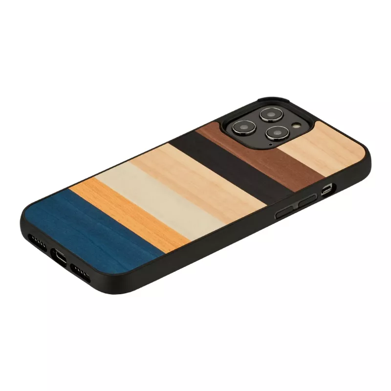 Schutzhülle Man and Wood für iPhone 12 Pro Max, schwarz