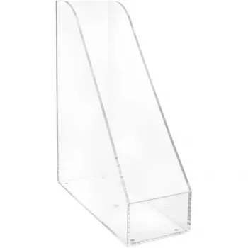 MAUL Acryl-Zeitschriftenhalter A4, klar, Dicke: 3,8 mm Maße: (B)98 x (T)263 x (H)307 mm (19510-05)