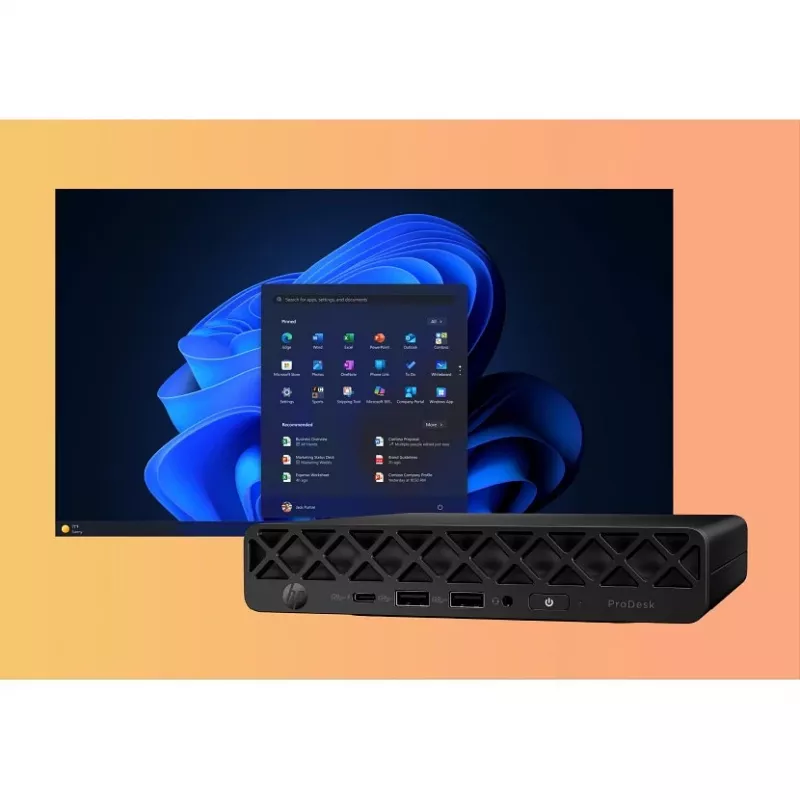 HP ProDesk 4 Mini G1i AI CH7C5ET Mini-PC, Intel Core Ultra 7 265T, 24 GB RAM, 512 GB SSD NVMe, Wi-Fi 6E, Windows 11 Pro