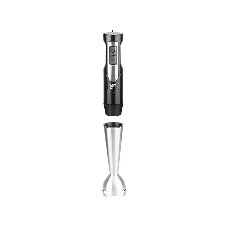 LAFE BlendMix BRK-003A Stabmixer-Set, 800 W, 2 Geschwindigkeiten, Turbo, Edelstahlmesser, 0,6-l-Becher, schwarz/silber