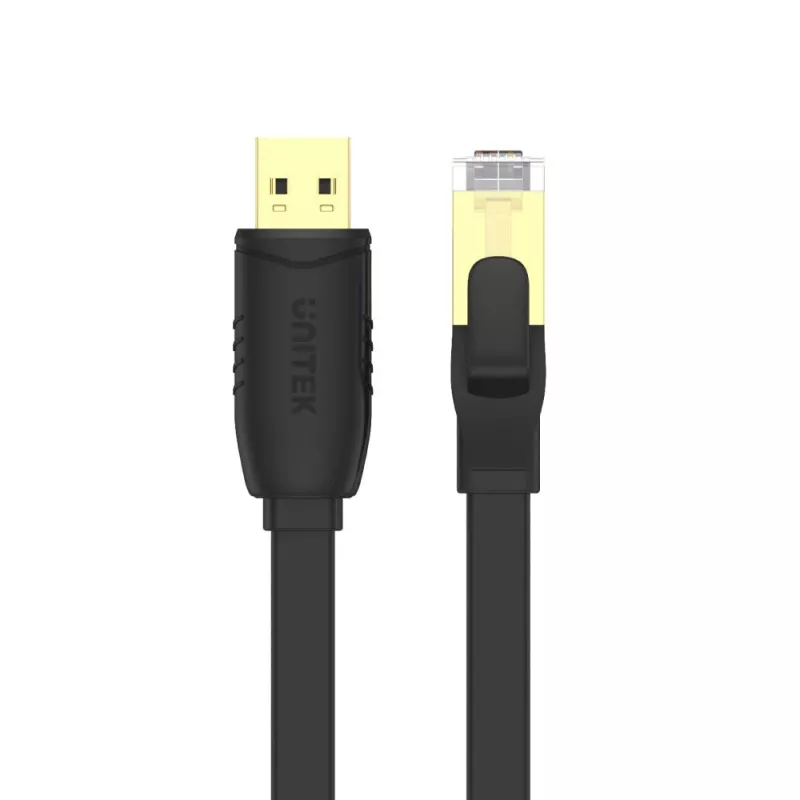 Unitek Y-SP02001B USB 2.0 auf RJ-45 Konsolenkabel, 1,8 m, Schwarz