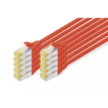 Digitus DK-1644-A-020-R-10 CAT 6A S/FTP Patchkabel 2 m, Rot, 10er-Pack