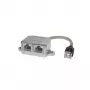 ShiverPeaks BASIC-S BS75002-1 Patchkabel-Adapter, geschirmt, Cat.5e, 1x RJ45 Stecker auf 2x RJ45 Buchse, 0,1 m, grau