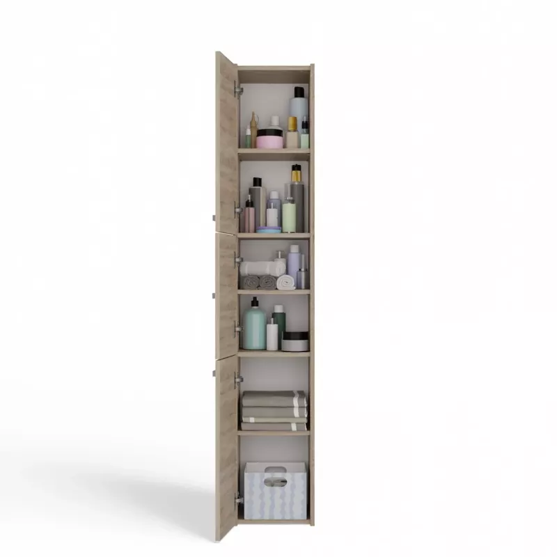 Topeshop S33 SONOMA Badezimmer-Aufbewahrungsschrank Eiche