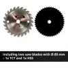 Einhell TE-CS 18/89 Li Solo Akku-Mini-Handkreissäge, 18 V (ohne Akku)