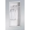 Cama Meble SAMBA 1 BI/CZ Kleiderschrank, weiß / schwarz glänzend