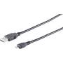 USB-Kabel S/CONN 14-11015 0,5 m USB-A auf Micro-USB-B Schwarz