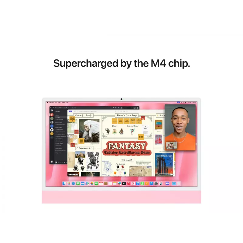 Apple iMac 24" Retina 4.5K All-in-One-PC M4 (8-Core CPU, 8-Core GPU), 16 GB RAM, 256 GB SSD, deutsche Tastatur, Magic Mouse, ohne Gigabit Ethernet, Pink (MWUG3D/A)