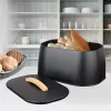 Brotkasten Maestro MR-1675-Schwarz, schwarzer Brotaufbewahrungsbehälter