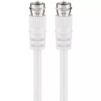 Wentronic Goobay SAT-Verbindungskabel, Weiß, 5 m – F-Stecker auf F-Stecker (11725)