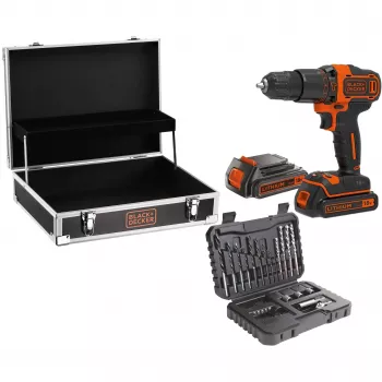 Bohrmaschine Black & Decker BDCHD18B2FC-QW 18V Lithium-Ionen 2 Batterien