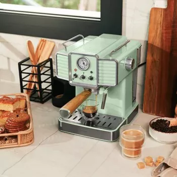 Cecotec 1576 Power Espresso 20 Tradizionale Light Espressomaschine, 20 bar, 1350 W, 1,5 l, Hellgrün