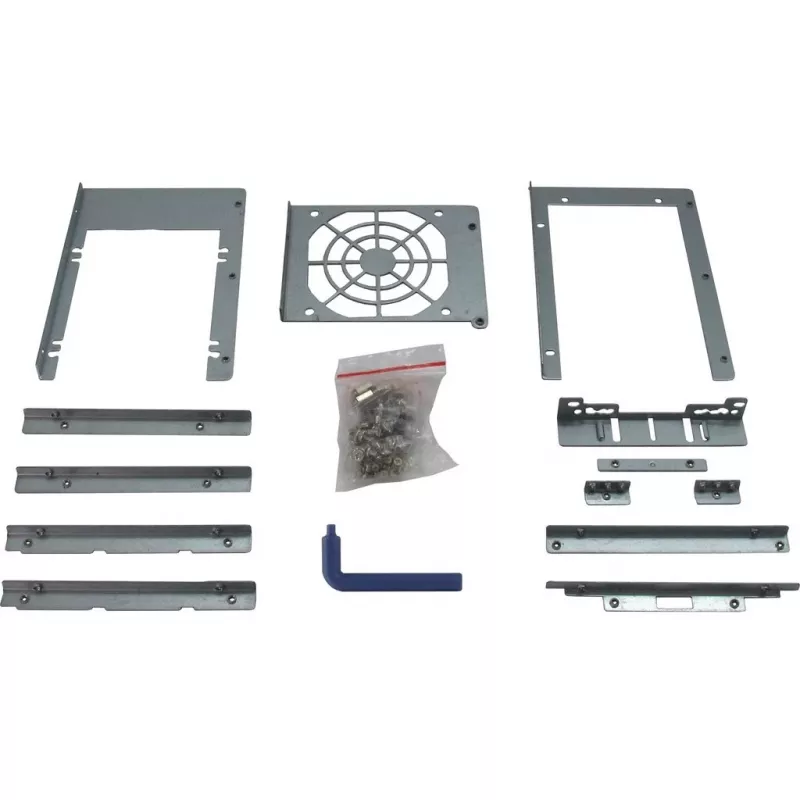 Server-Gehäuse Inter-Tech 4U-4424 Rack Schwarz, Silber