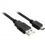 USB 2.0 Kabel, USB-A Stecker > Mini-USB Stecker (schwarz, 0,5 Meter, doppelt geschirmt)