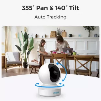 Reolink E Series E330 5MP WLAN-Schwenk-Neige-Überwachungskamera für innen (WCEP5MP04PTW)