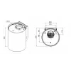 Dunstabzugshaube MAAN Elba Mini WPB 431 — weiß, Stahlgehäuse, elektronische Steuerung, 120–300 m³/h, ø310 mm, Höhe 400 mm
