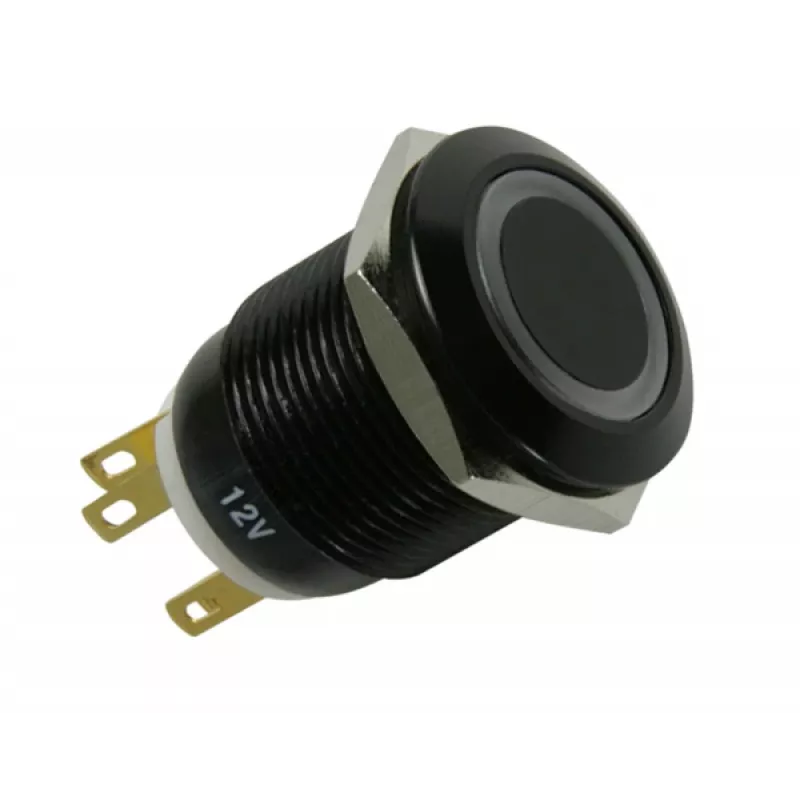Lamptron LAMP-SW1912L-H Vandalismustaster 19 mm, Blackline, rot
