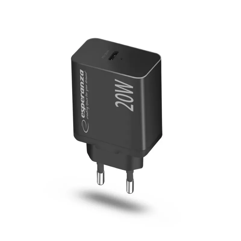 Netzladegerät ESPERANZA EZC104K 20W Schwarz, USB-Netzteil für tragbare Geräte