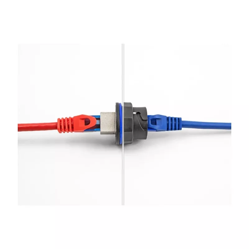 DeLOCK 67048 RJ45 Cat.6A Einbaubuchse / Kupplung, Schwarz