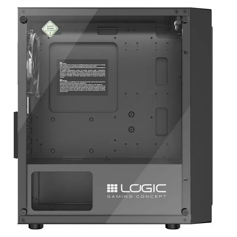 Logic Atos ARGB Mini USB 3.0 Micro-Tower-Gehäuse, Schwarz (AM-ATOS-10-0000000-0002)