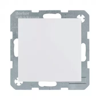 Berker 47518989 SCHUKO Steckdose mit Klappdeckel, Weiß