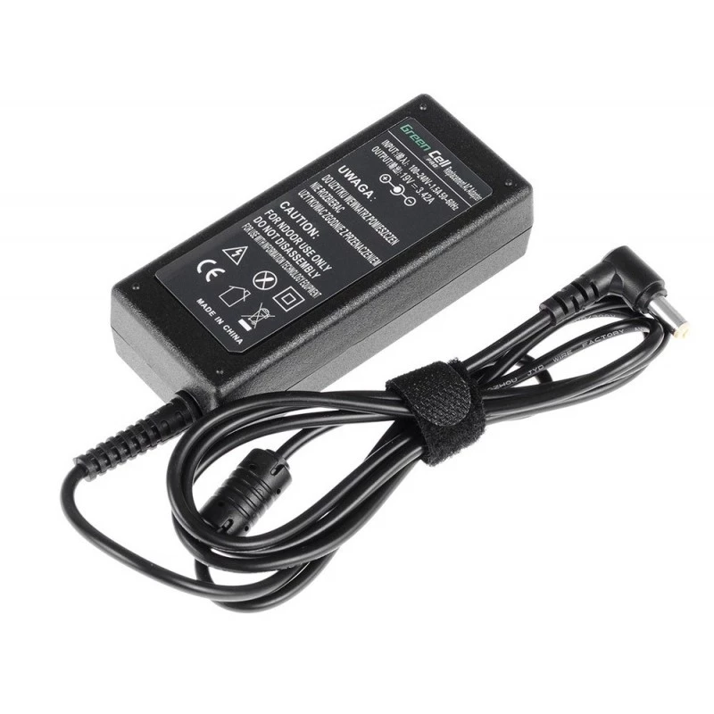Netzteil Green Cell AD01P — 60 W, 19 V 3,42 A, Laptop-Netzteil für den Innenbereich, schwarz