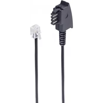 shiverpeaks ®-BASIC-S--TAE F-Stecker auf Western-Stecker 6/4, Import-Telefon, 10m (BS70100-)