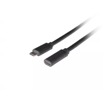 Lanberg CA-USBE-20CC-0015-BK USB-C Verlängerungskabel M/F, USB 3.2 Gen 1, 1,5 m, schwarz