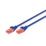DIGITUS DK-1612-005/B CAT 6 U/UTP Patchkabel, RJ45, AWG 26/7, PVC, 0,5 m, Blau