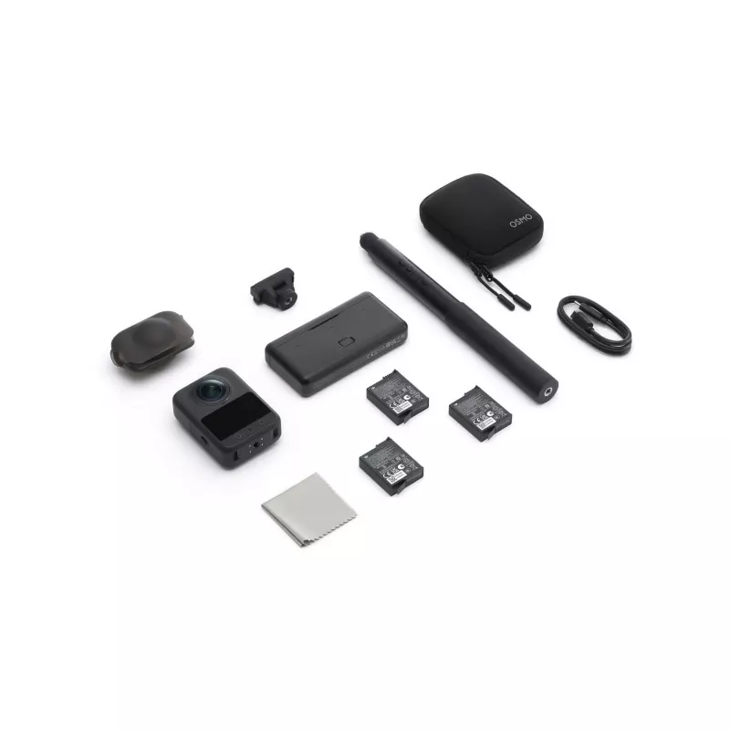 DJI Osmo 360 Adventure Combo CP.OS.00000442 8K 360° Action-Kamera, 120 MP, 1/1,1-Zoll-CMOS, 2-Zoll-Display, 128 GB, WLAN, IP68