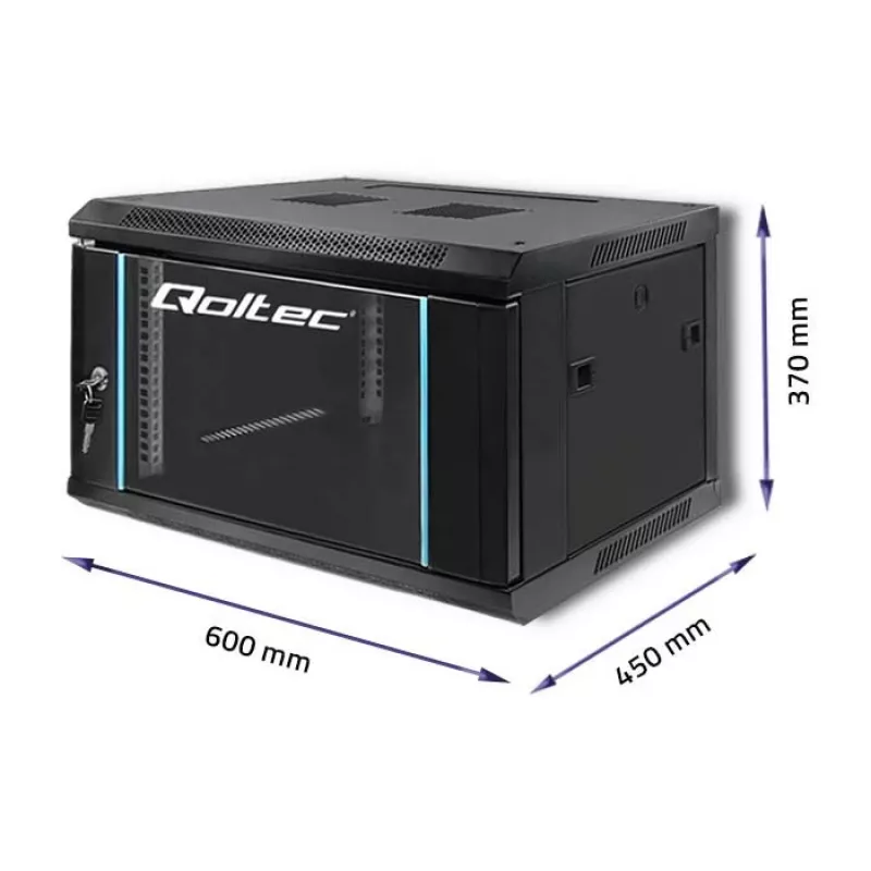 Qoltec 54462 RACK Schrank 19 | 6U | 600 x 370 x 450