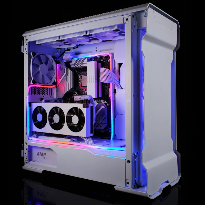 Phanteks PH-NELEDKT_CMBO_WT01 Neon D-RGB LED-Streifen Combo-Set, 40 cm (2 Stück), weiß