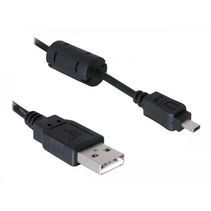 DeLOCK 82414 USB-Kabel auf Digitalkamera-Anschluss (Nikon 8-Pin UC-E6), 1,83 m, Schwarz