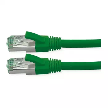 ROLINE RM Patchkabel Cat.6A S/FTP (PiMF), grün, 0,3 m