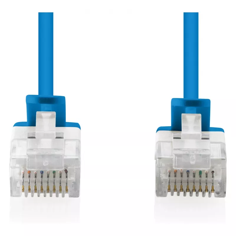 Patchkabel DIGITUS CAT6 U-UTP schlank, 2 m, blau — 10er-Pack