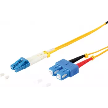 Duplex-Glasfaser-Patchkabel ShiverPeaks 77810 LC–SC 9/125µm OS1/OS2 3,0 m