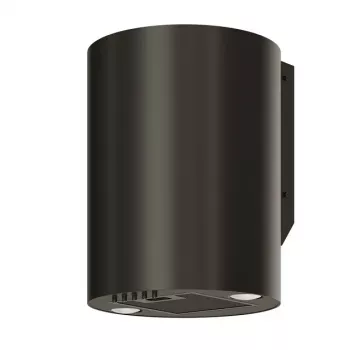 Extractor MAAN Elba Mini WPB 431 Dunstabzugshaube, schwarzer Stahl, 120–300 m³/h, Geräuschpegel 55–61 dB, Höhe 400 mm, elektronische Steuerung mit Anzeige und Fernbedienung