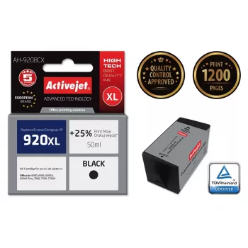 Activejet AH-920BCX Tinte (Ersatz für HP 920XL CD975AE; Premium; 50 ml; Schwarz)
