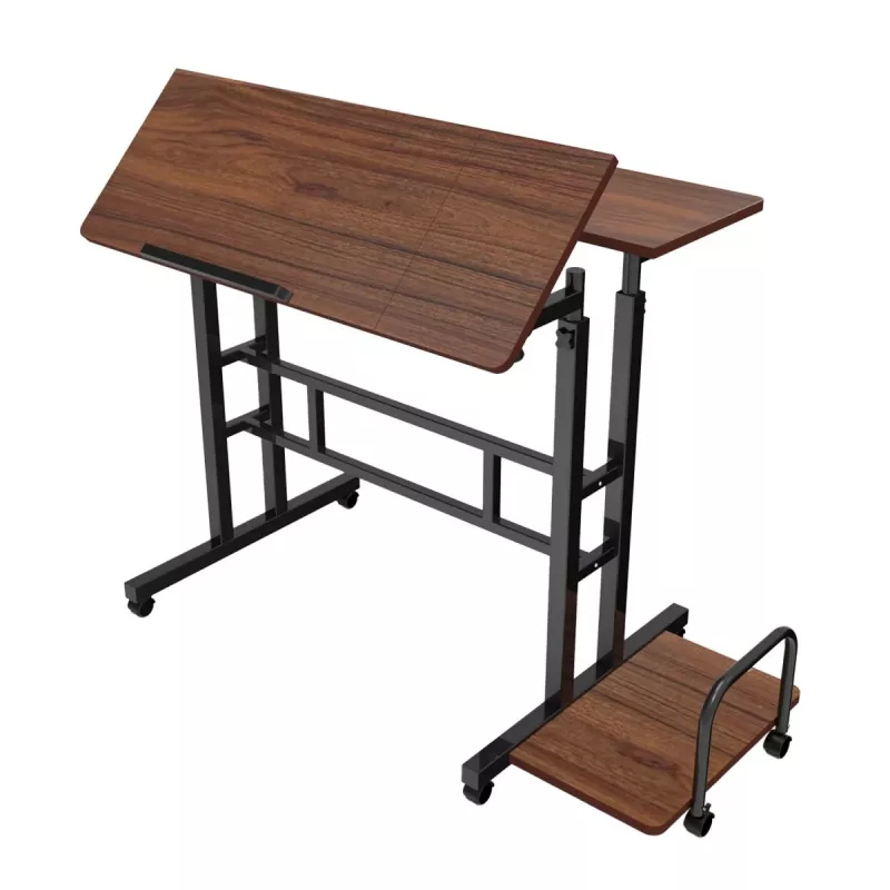 Maclean mobiler Laptoptisch, schwarz, 80x60 cm, max. 50 kg, höhenverstellbar 67-115 cm, MC-124 B