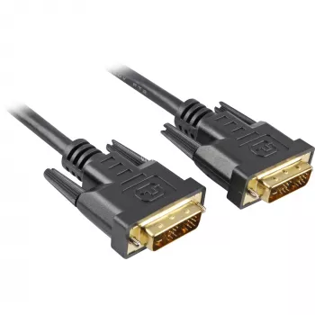 DVI-Kabel Sharkoon 3m DVI-D zu DVI-D (18+1) Schwarz