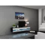 TV-Ständer cama meble VIGO NEW 30/180/40, 1800×400×300 mm, schwarze Oberplatte, Spanplattenrahmen