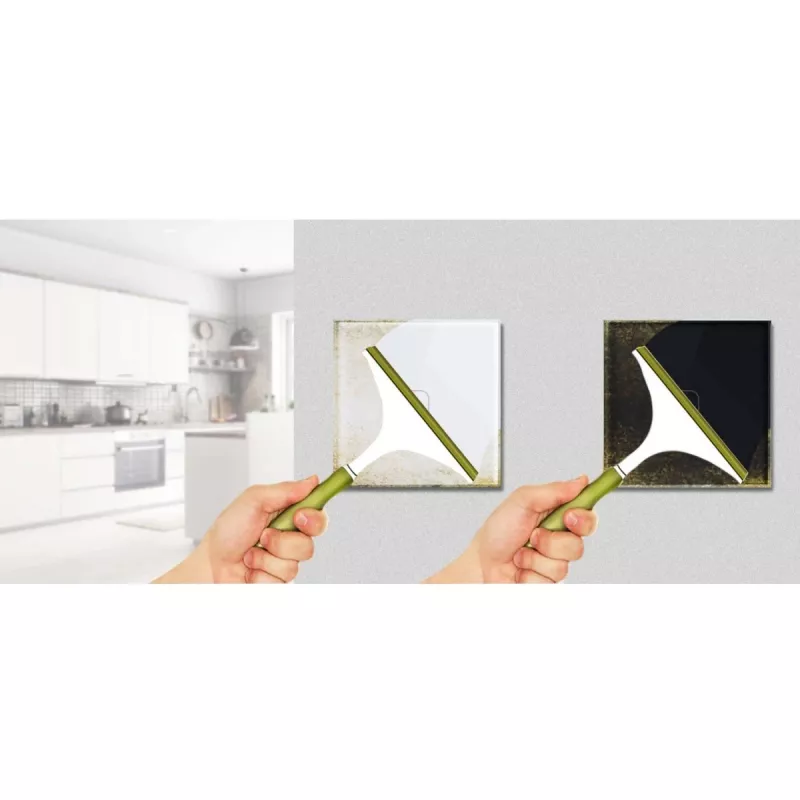 Maclean MCE702W Touch-Lichtschalter, einfach, Glas, runde Taste, 86x86 mm, Weiß