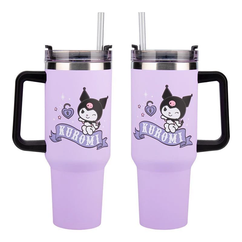 Paladone Hello Kitty Kuromi 900ml Isolierbecher mit Strohhalm